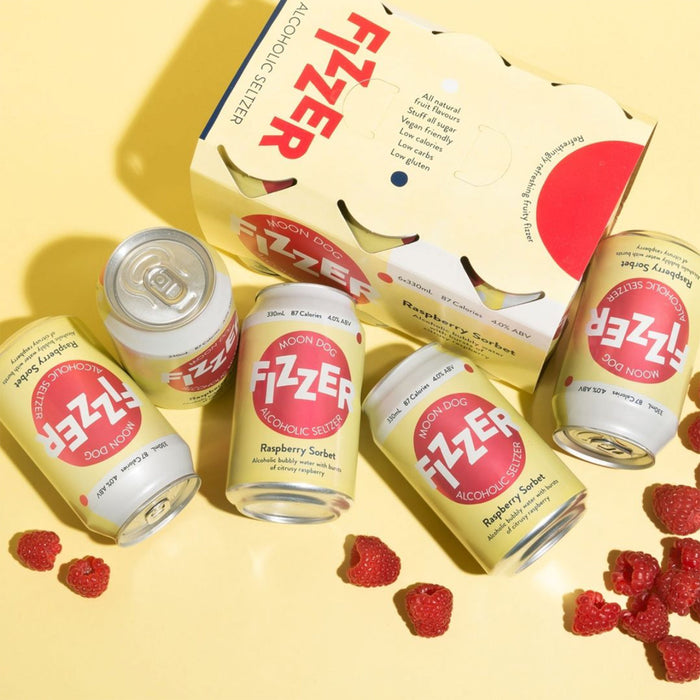 Irish Raspberry Seltzer Buy Fizzer Raspberry Sorbet Seltzer Online — Moon Dog Craft Brewery